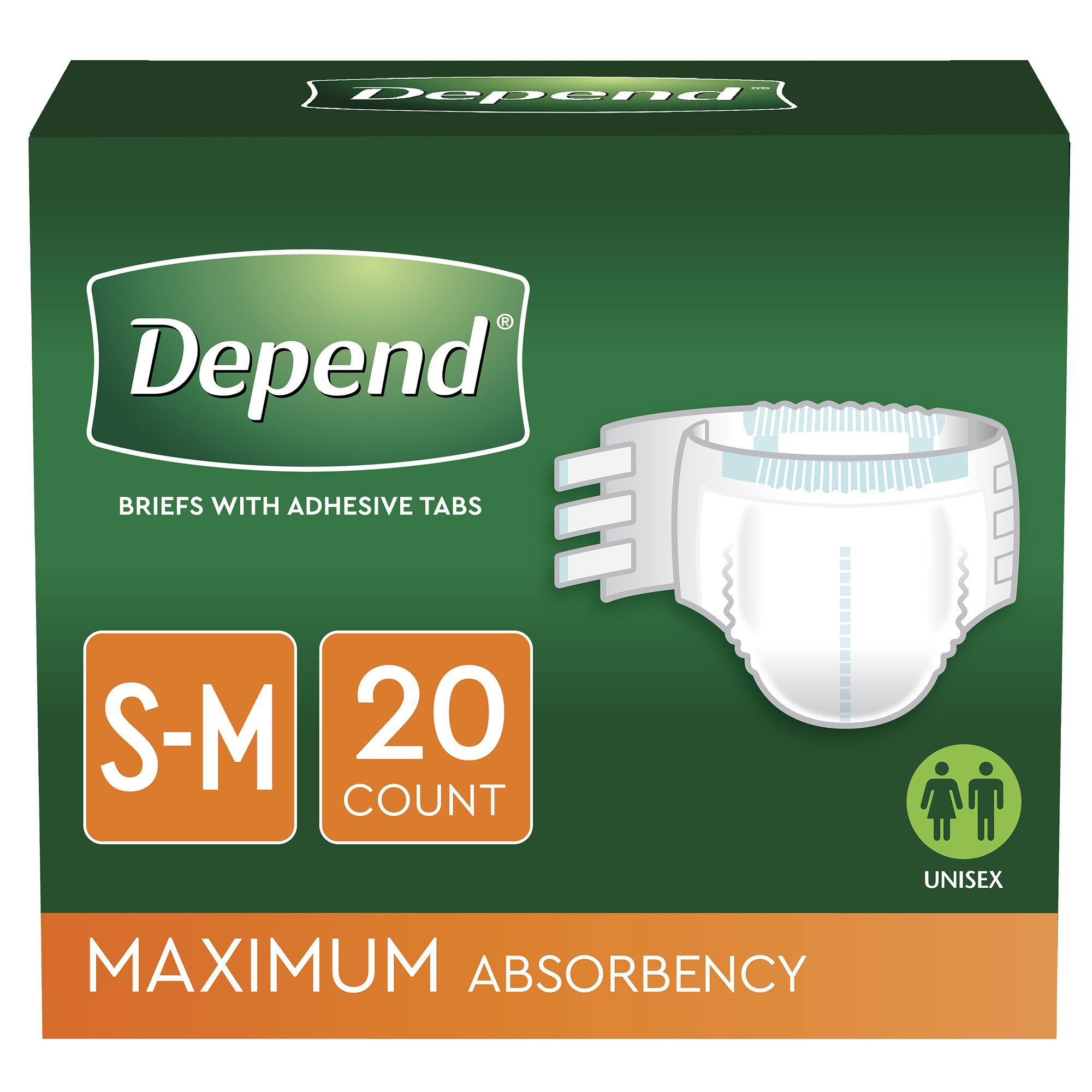 Depend Incontinence Briefs, Maximum Absorbency - Unisex Adult Diapers,  Disposable - Simply Medical