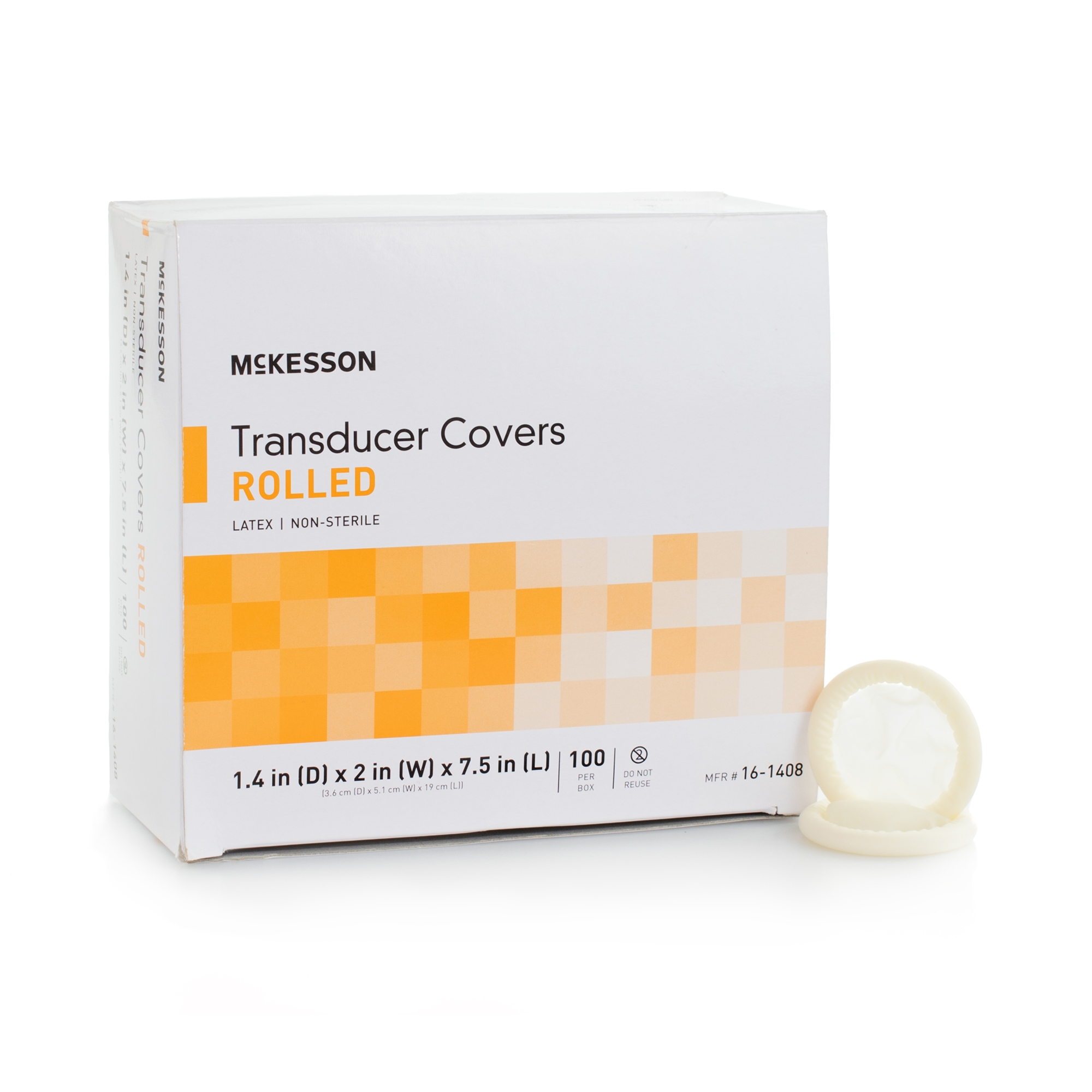 McKesson Ultrasound Probe Covers - Non-Sterile, Latex, 2 in x 7 1