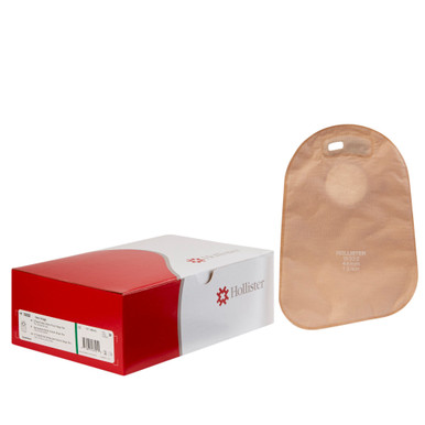 New Image Ostomy Pouch, Filtered, Closed End- 2-Piece, Red Code,  Transparent, 2.25 Flange, 9L - Simply Medical