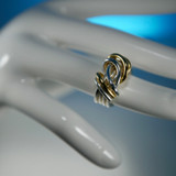 Large knot ring two tone