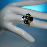 Large Maltese cross silver night crystal ring Large Maltese cross silver night crystal ring