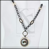 Asian coin crystal neckl