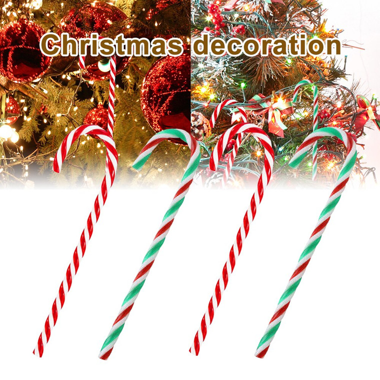 Set of 4 acrylic candy cane ornament