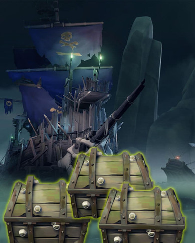 300 Shipwrecked Chests and 500 Skelly Ships