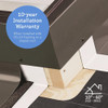 10-year installation warranty when installed with VELUX flashing