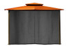 Barcelona Soft Top Gazebo with Rust Dome-Tex Canopy, Mosquito Netting and Curtains (10 ft. x 12 ft.)