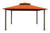 Barcelona Soft Top Gazebo with Rust Dome-Tex Canopy and Mosquito Netting (11 ft. x 14 ft.)