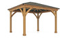Yardistry Meridian Gazebo with Cedar Wood & Aluminum Roof (11 ft. x 13 ft.)