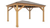 Yardistry Meridian Gazebo with Cedar Wood & Aluminum Roof, (12 ft. x 16 ft.)