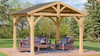 Yardistry Carolina Pavilion with Cedar Wood & Aluminum Roof (11 ft . x 13 ft.)