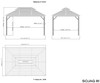 Sojag 500-9165210 Mykonos II Double Roof Gazebo 10 x 14 ft - Dark grey