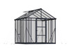 Canopia by palram Glory 8 ft. x 8 ft. Greenhouse Kit - Grey Structure & Frost Multi Wall Panels