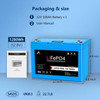 SunGoldPower 12V 100AH LiFePO4 Deep Cycle Lithium Battery / Bluetooth /Self-heating / IP65