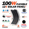 Rich Solar RS-F100 MEGA 100 FLEX | 100 Watt Flexible Solar Panel | Lightweight 12V Flexible Solar Panel for Vans, Boats, Trailers | High Efficiency (RS-F100)