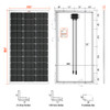 Rich Solar RS-M100 MEGA 100 | 100 Watt Solar Panel | Premier 12V Off-Grid Solar Panel for Vans, Campers, Boats | 25-Year Output Warranty | UL Certified (RS-M100-Main)