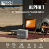 Rich Solar RS-B121S ALPHA 1 | 12V 100Ah LiFePO4 Battery | Powerful 12V Lithium Battery for RVs, Trailers, Vans, Boats, Off-Grid | 5,000 Lifetime Cycles | Bluetooth and Internal Heat Technology (RS-B121S)