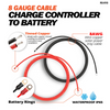 Rich Solar RS-810 8AWG Extension Cable to Connect Charge Controller to Battery | Pair of Red and Black Extension Wires to Connect Charge Controller to Battery Cable (RS-810)