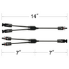 Rich Solar RS-Y2 Y Branch 2-to-1 Solar Panel Parallel Adapters | Weatherproof PV Adapters for Solar Connection | Plug and Play (RS-Y2)
