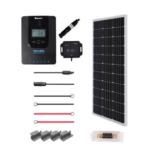 renogy ソーラーパネル　RNG-KIT-STCS100D-NC Renogy 100-Watt 12V Monocrystalline Solar Panel Off-Grid Bundle