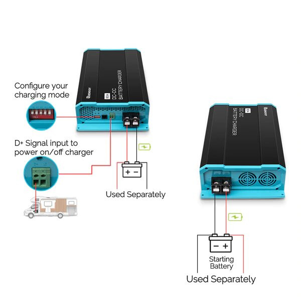 Renogy 12V 60A DC to DC Battery Charger | SolarTown.com Renogy 12V 60A DC to DC Battery Charger | SolarTown.com