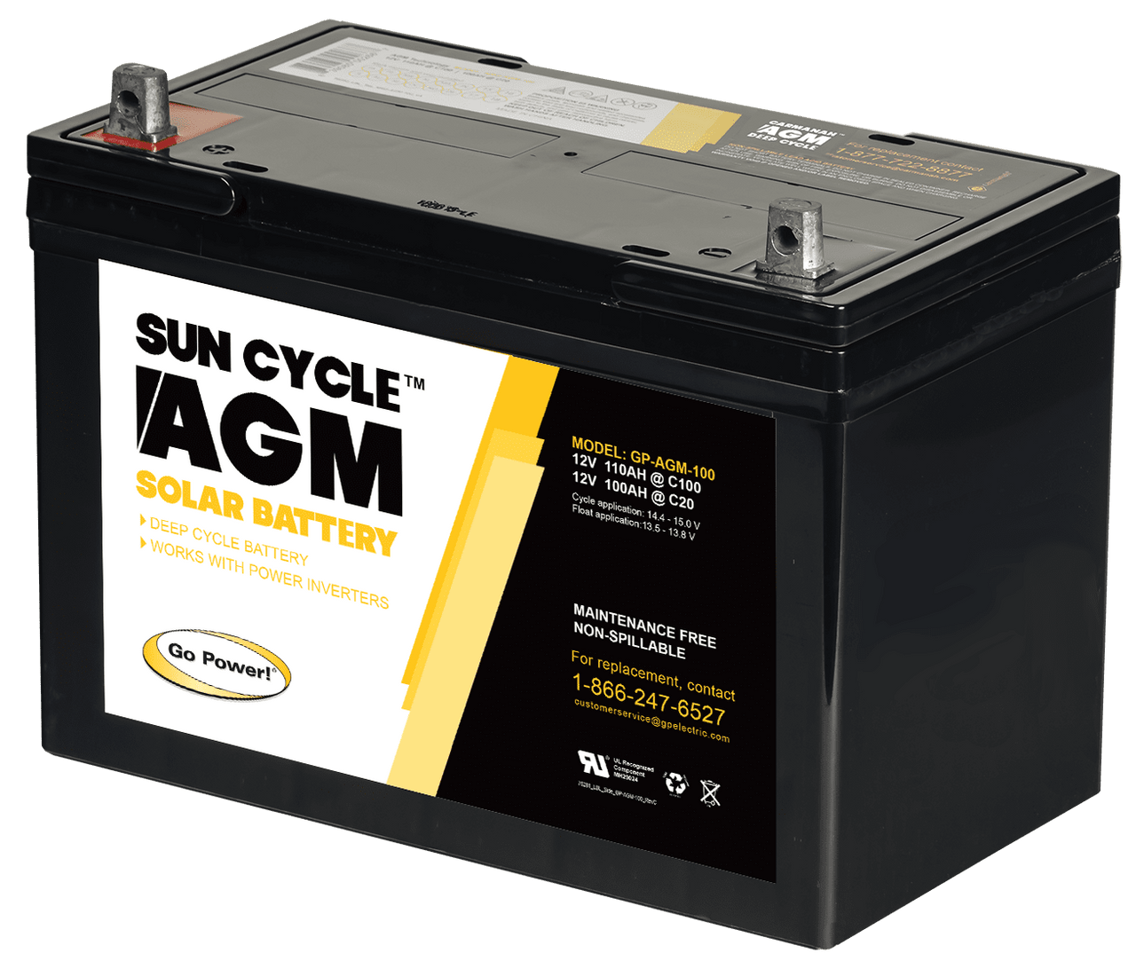 Aanvulling Fascineren Huh GP Electric 12 Volt Sun Cycle AGM Solar Battery | SolarTown.com