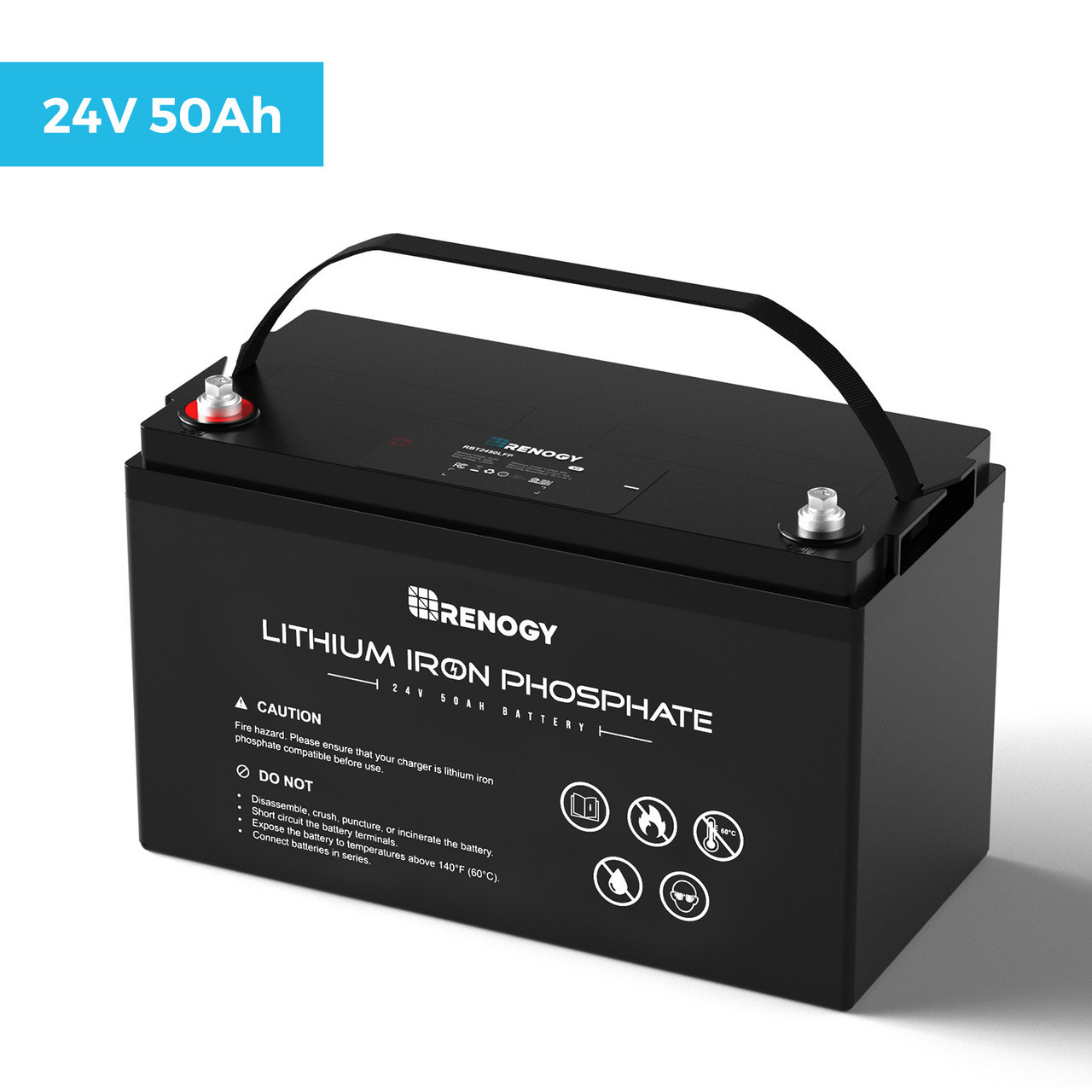Renogy 24V 50Ah Lithium Iron Phosphate Battery | Solartown.com