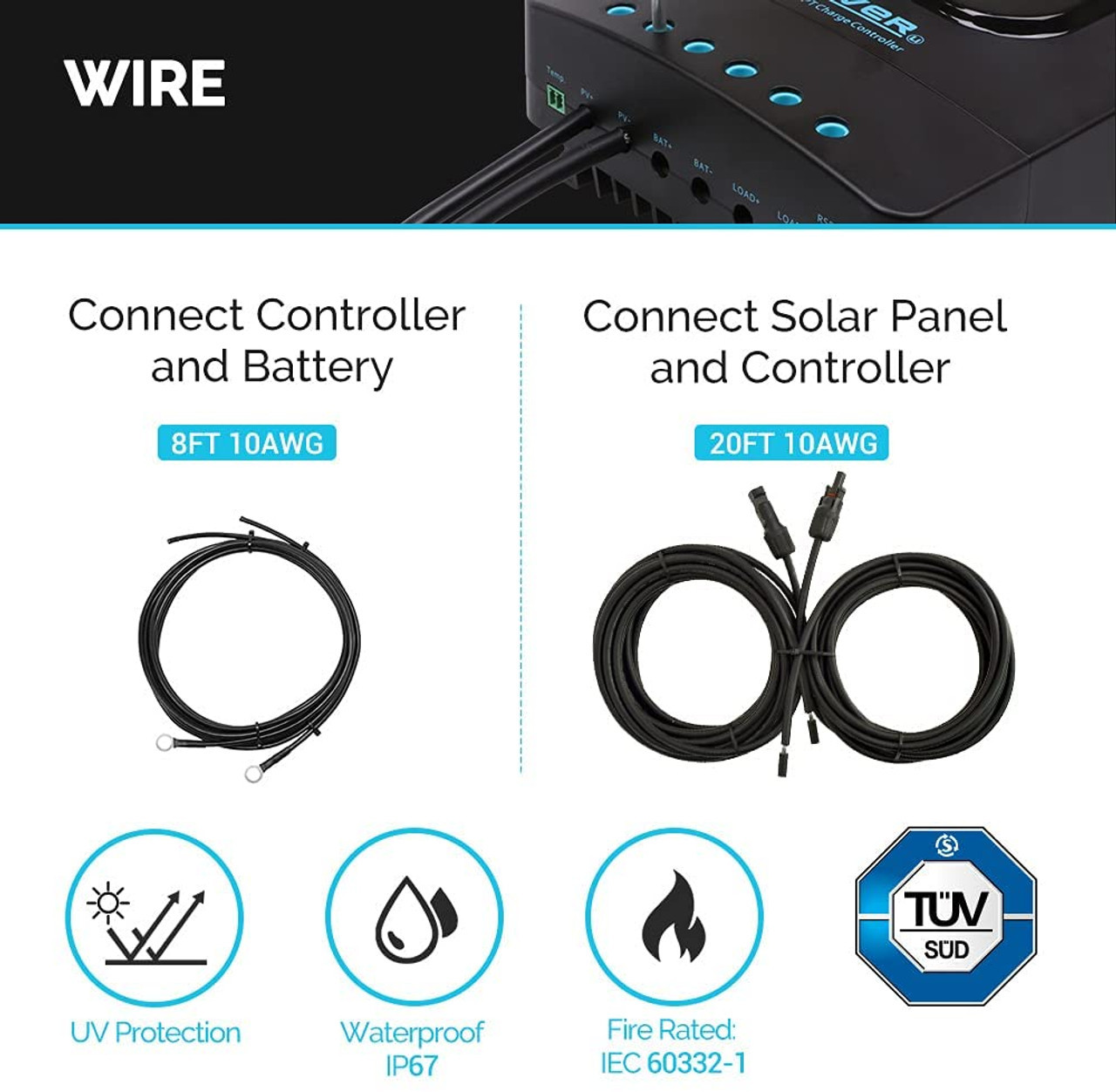 Renogy 100 Watt 12 Volt Solar Starter Kit with 20A/40A MPPT Charge