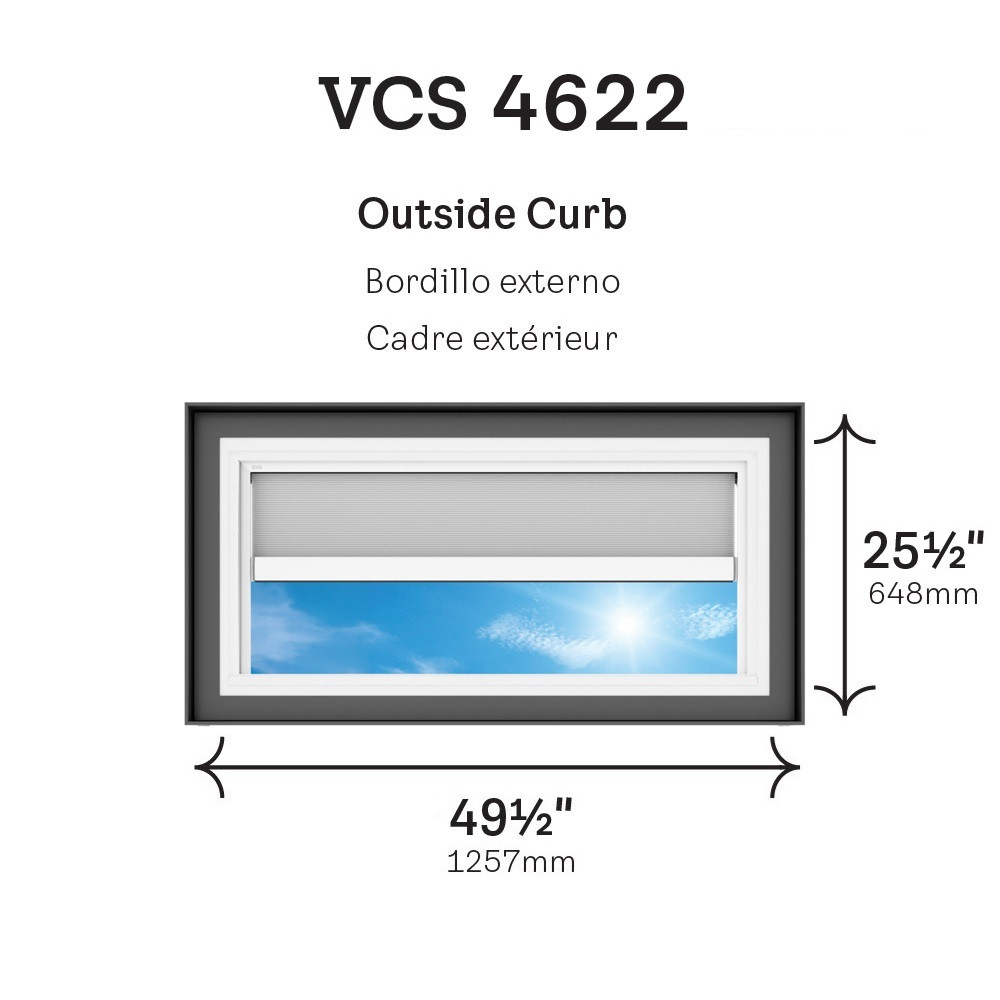 VELUX VCS 4622 Solar Powered Venting Curb Mount Skylight