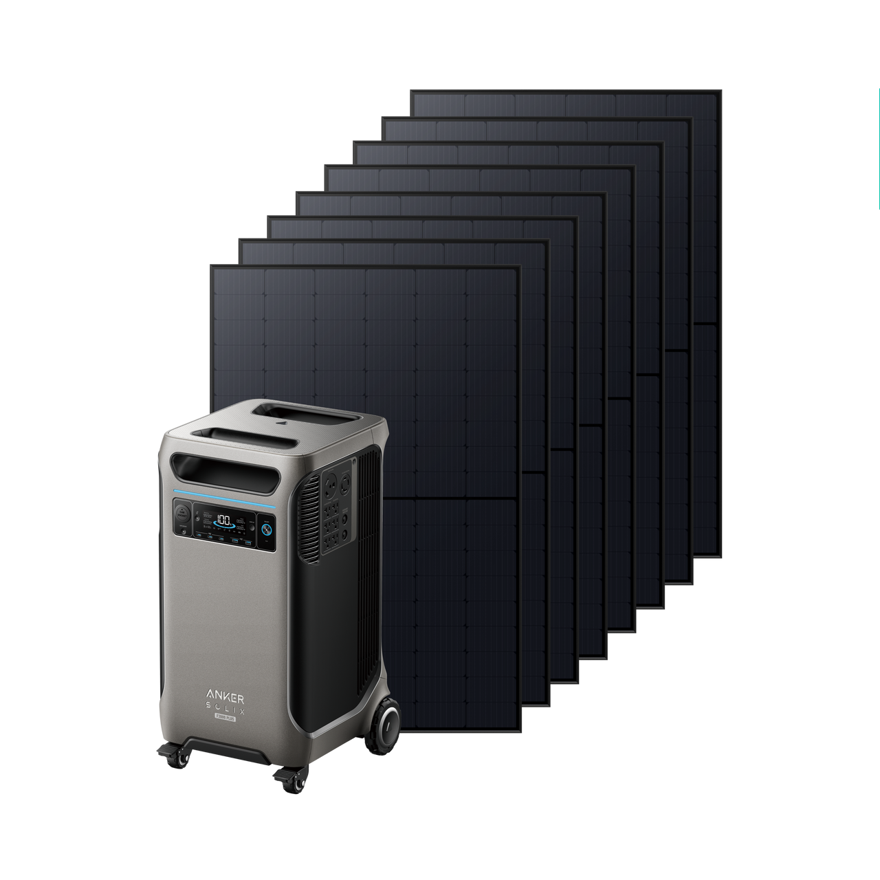 Anker SOLIX F3800 Plus Solar Generator + 8× 410W Rigid Solar Panel