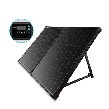 Renogy 100 Watt 12 Volt Monocrystalline Foldable Solar Suitcase with 10A Voyager Charge Controller