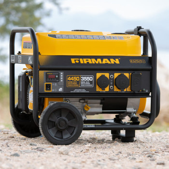 Firman P03501 4550 Watt Performance Generator with Wheel Kit and Cover