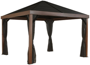 Sojag 500-9166606 Valencia Gazebo Wood Finish 12 x 12 ft. - Brown