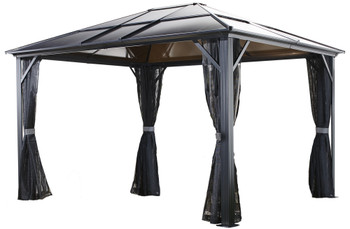 Sojag 500-9162936 Meridien Gazebo 10 x 12 ft - Dark grey