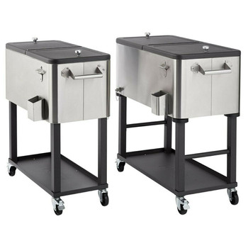 TRINITY 80 Quart Stainless Steel Cooler with Cover