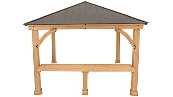 Yardistry 12 ft. Meridian Bar Counter (Gazebo Not Included)