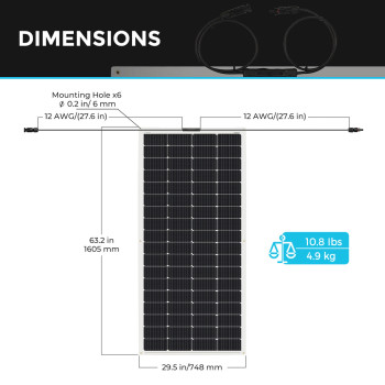 Renogy 200 Watt 12 Volt Monocrystalline Solar Panel