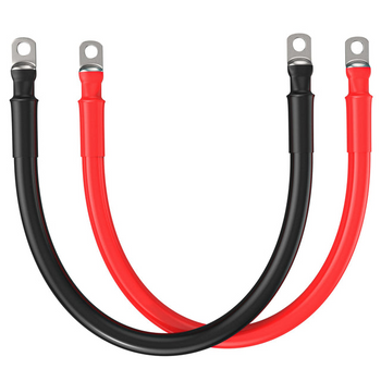 Rich Solar 4/0 Gauge (AWG) Black and Red Pure Copper Inverter Battery Cables | Pick Length