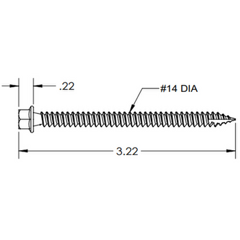 IronRidge RD Structural Screw, 3.0L (Priced as each)