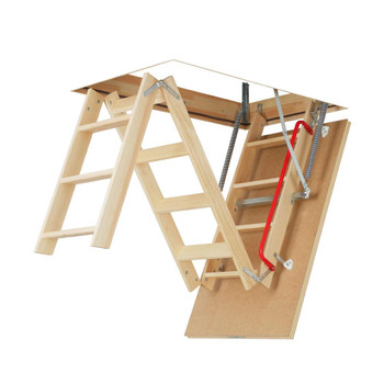 Fakro LWP 2554 25 in. x 54 in. 10 ft. 1 in. Wood Attic Ladder