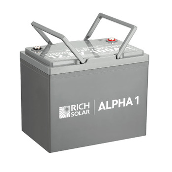 Rich Solar RS-B121S ALPHA 1 | 12V 100Ah LiFePO4 Battery | Powerful 12V Lithium Battery for RVs, Trailers, Vans, Boats, Off-Grid | 5,000 Lifetime Cycles | Bluetooth and Internal Heat Technology (RS-B121S)