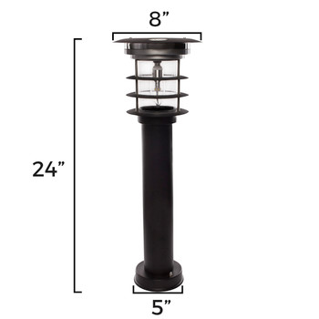 Gama Sonic Stainless Steel Bollard Solar Lamp GS-214 with EZ Anchor