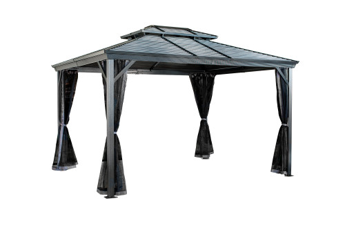 Sojag 500-9165180 VENTURA II #93D GAZEBO 10'X12' ST ROOF - Dark Grey 