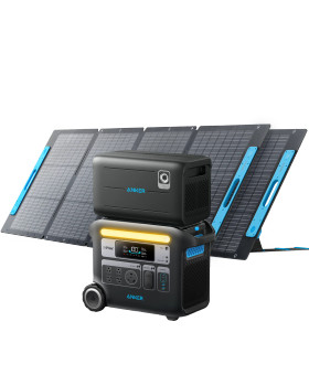 Anker SOLIX F2000 Solar Generator + Expansion Battery + 2 x 200W Solar Panel