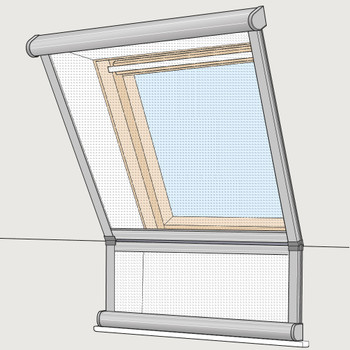 VELUX ZIL top and bottom insect screens and ZOZ 157 connector for GDL Cabrio balcony roof window