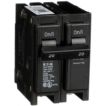 Enphase EN-BRK-20A-2P-240V-B Circuit Breaker, 2 pole, 20A, 10kAIC, BR220B for Enpower (EN-BRK-20A-2P-240V-B)