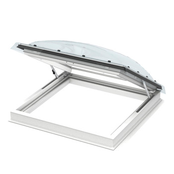 VELUX 35-7/16 in. x 47-1/4 in. Flat Roof Exit Skylight with Polycarbonate Dome, Includes Manual Venting Base VELUX 35-7/16 in. x 47-1/4 in. Flat Roof Exit Skylight with Polycarbonate Dome, Includes Manual Venting Base