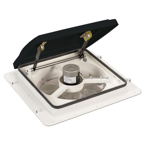 MaxxFan Plus 4500K  10-Speed Electric Powered Roof Vent with Remote Control - Smoke