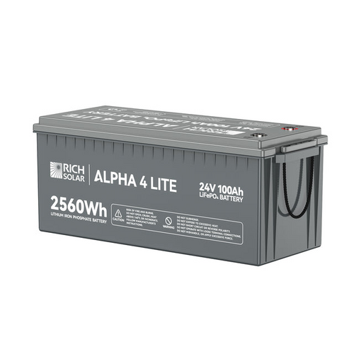 Rich Solar ALPHA 4 LITE | 24V 100Ah LiFePO4 Battery