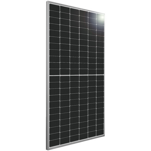 Silfab 530w XM bifacial module; 132 half cells, silver frame, transparent PV backsheet, 53.1 in, ø 0.22 in (12AWG), EVO2 from Staubli