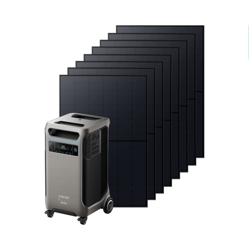 Anker SOLIX F3800 Plus Solar Generator + 8× 410W Rigid Solar Panel